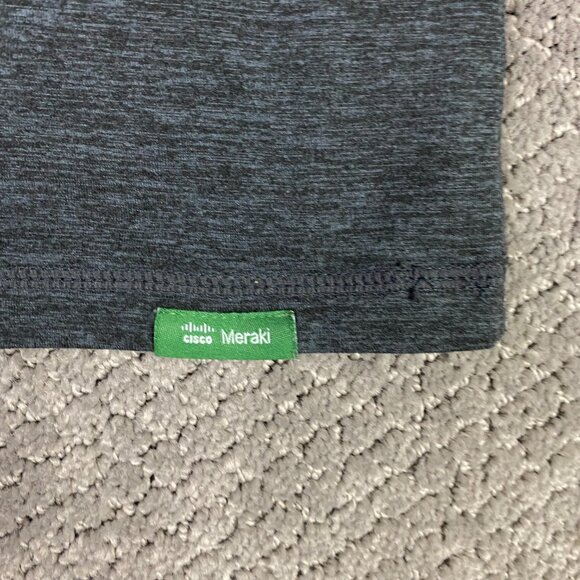 Marine Layer Cisco Meraki 1/4 Zip Pullover Men's Medium Charcoal Performance - Picture 4 of 13